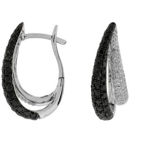 BLACK DIAMOND & DIA EARRING