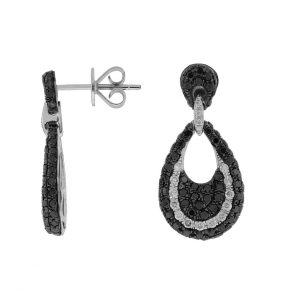 BLACK DIAMOND & DIA EARRING