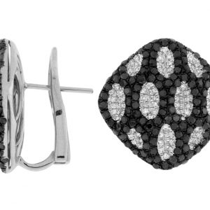DIAMOND &BLACK DIAMOND EARRING