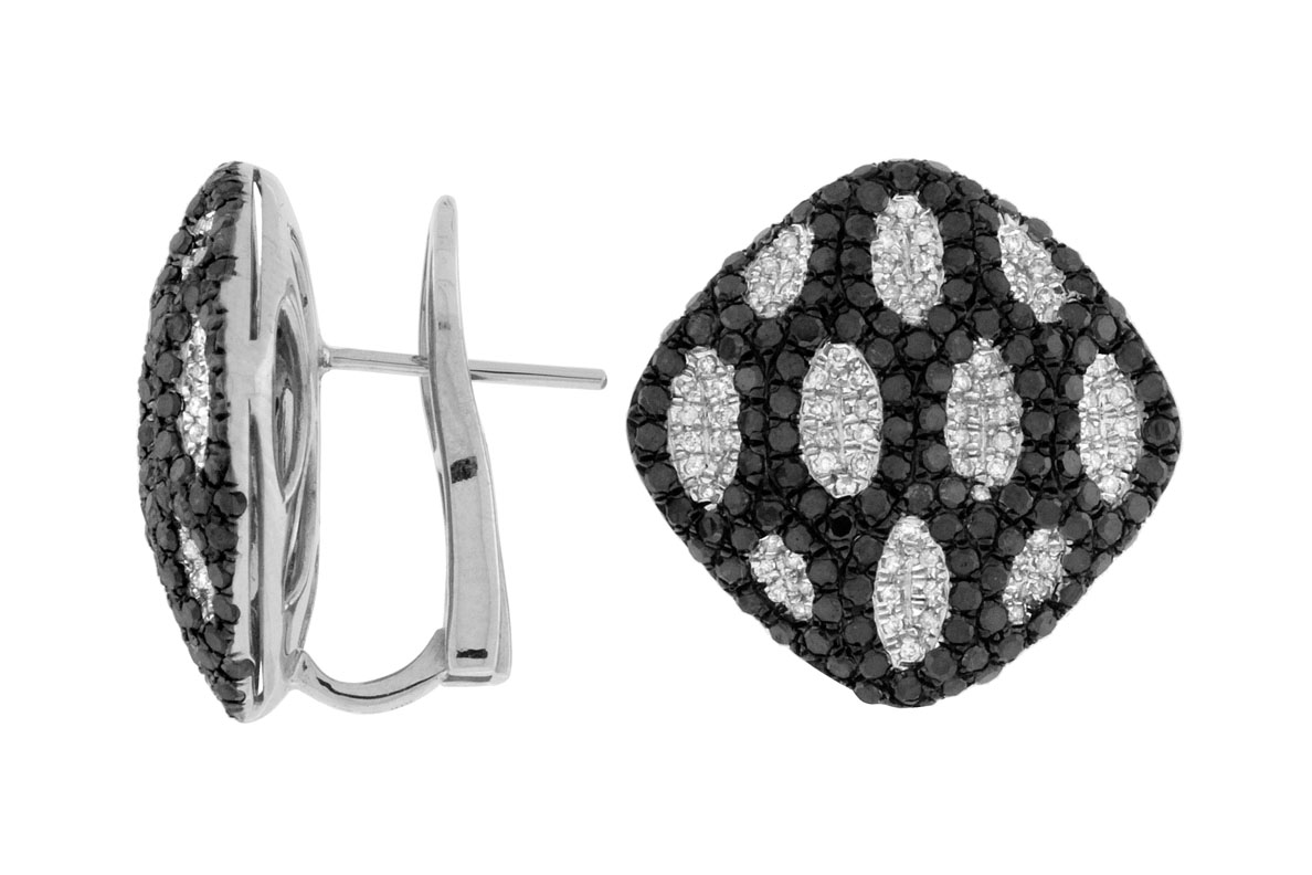 DIAMOND &BLACK DIAMOND EARRING
