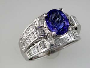TANZANITE & DIAMOND RING