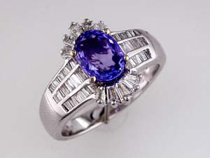 TANZANITE & DIAMOND RING