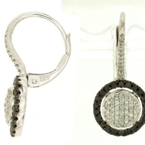 BLACK DIAMOND & DIA EARRING