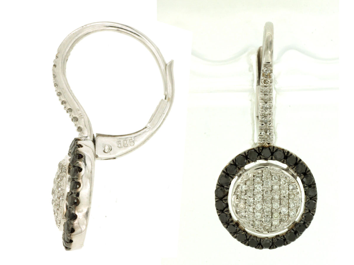 BLACK DIAMOND & DIA EARRING