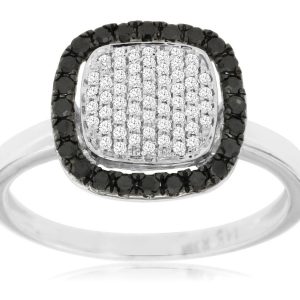 BLACK DIAMOND & DIAMOND RING