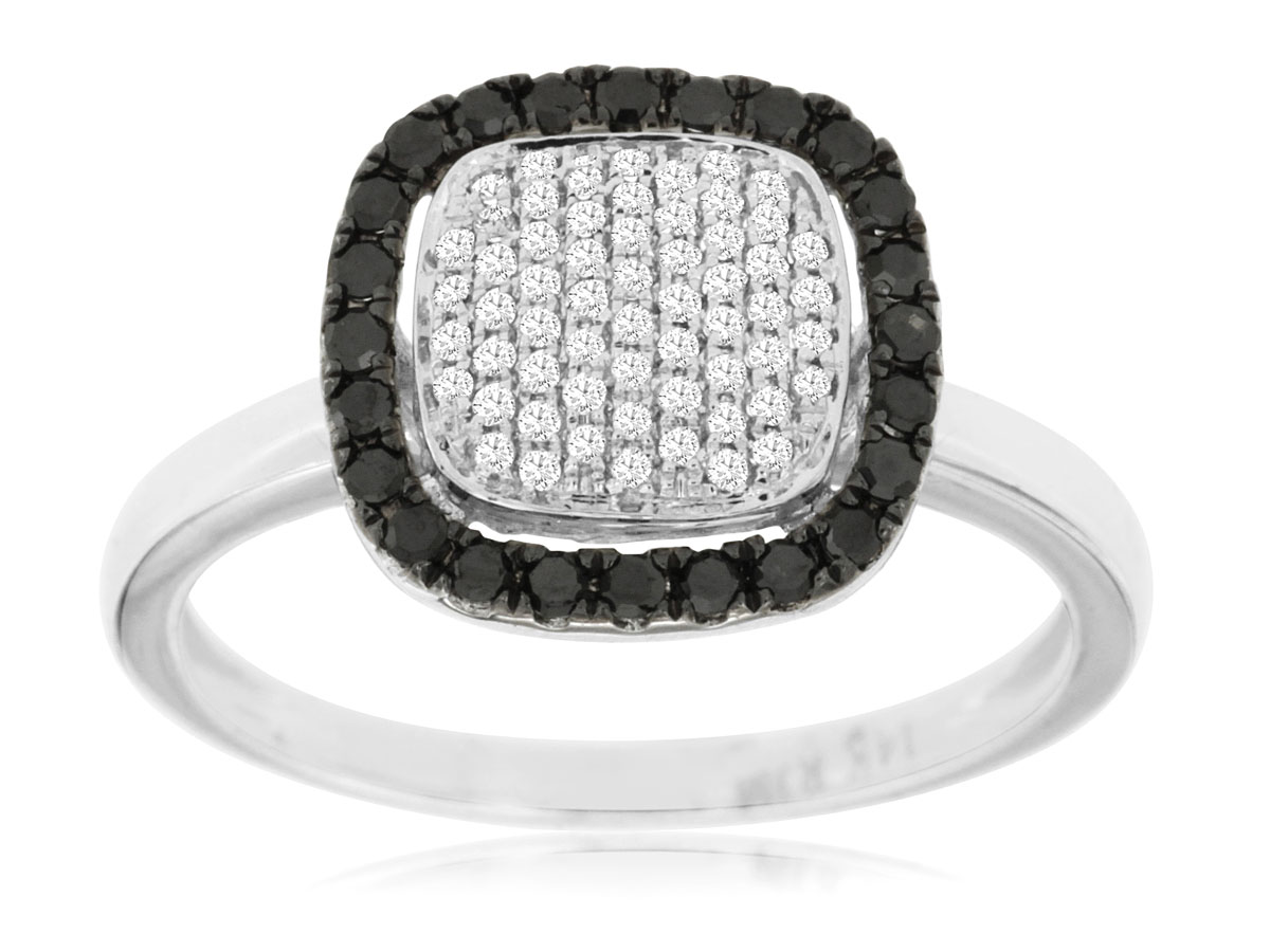 BLACK DIAMOND & DIAMOND RING