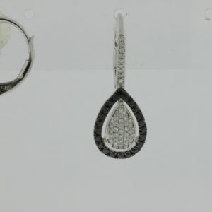 BLACK DIAMOND & DIA EARRING
