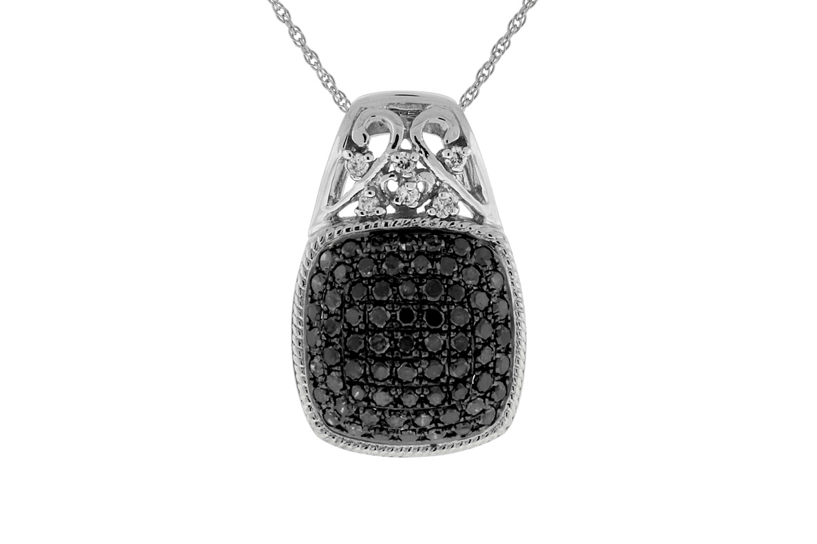 BLACK DIAMOND & DIA PENDANT