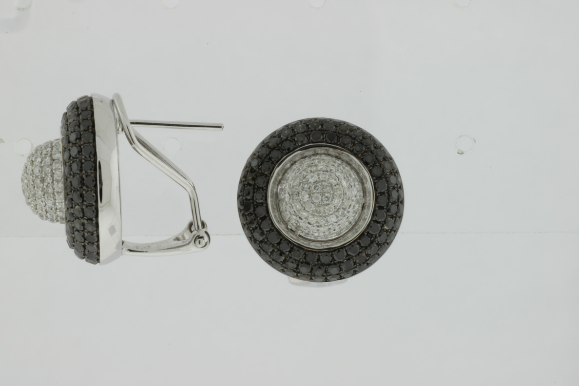 BLACK DIAMOND & DIA EARRING