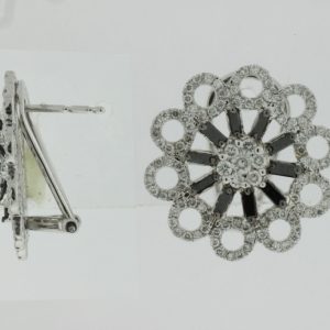 BLACK DIAMOND & DIA EARRING