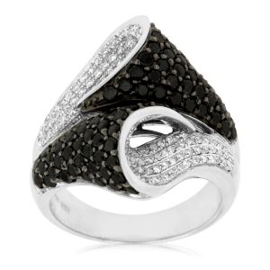 BLACK DIAMOND & DIAMOND RING