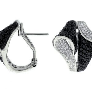 BLACK DIAMOND & DIA EARRING