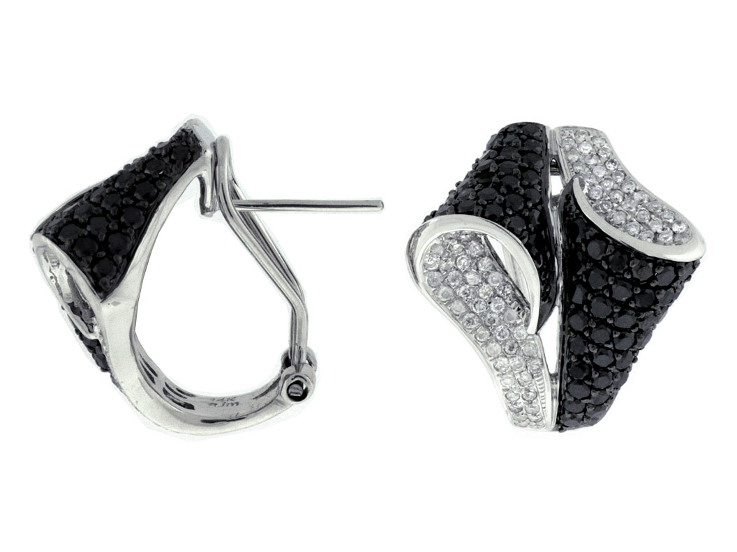 BLACK DIAMOND & DIA EARRING