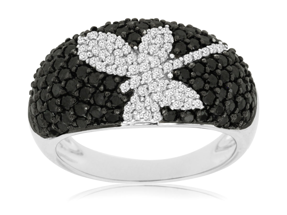 BLACK DIAMOND & DIAMOND RING
