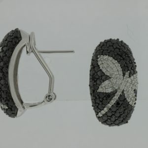 BLACK DIAMOND & DIA EARRING