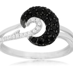 BLACK DIAMOND & DIAMOND RING