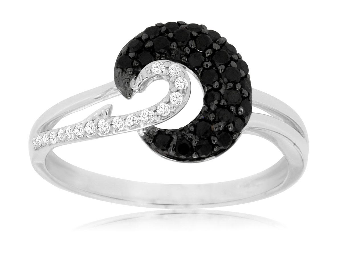 BLACK DIAMOND & DIAMOND RING