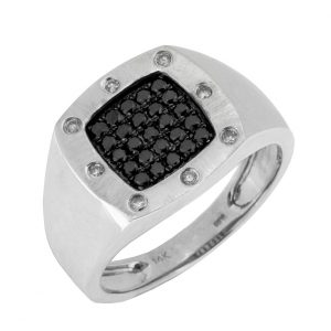 MEN’S BLACK DIAMOND & DIA RING