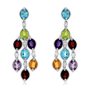 DIAMOND & SEMI PRECIOUS EARRNG