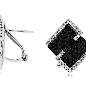 DIAMOND &BLACK DIAMOND EARRING