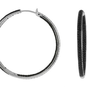 BLACK DIAMOND HOOPS 41MM