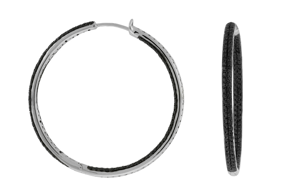 BLACK DIAMOND HOOPS 41MM