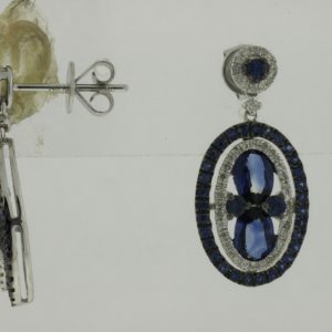 SAPPHIRE & DIAMOND EARRING