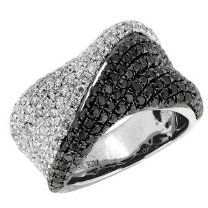 BLACK DIAMOND & DIA RING