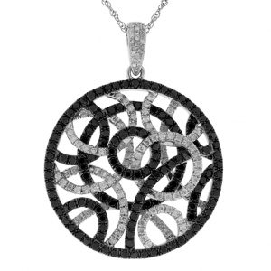 BLACK DIAMOND & DIA PENDANT