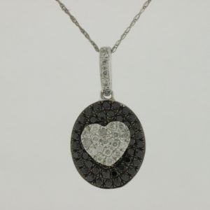 BLACK DIAMOND & DIA PENDANT