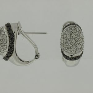 BLACK DIAMOND & DIA EARRING