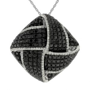 BLACK DIAMOND & DIA NECKLACE