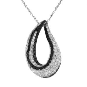 DIAMOND &BLACK DIAMOND PENDANT