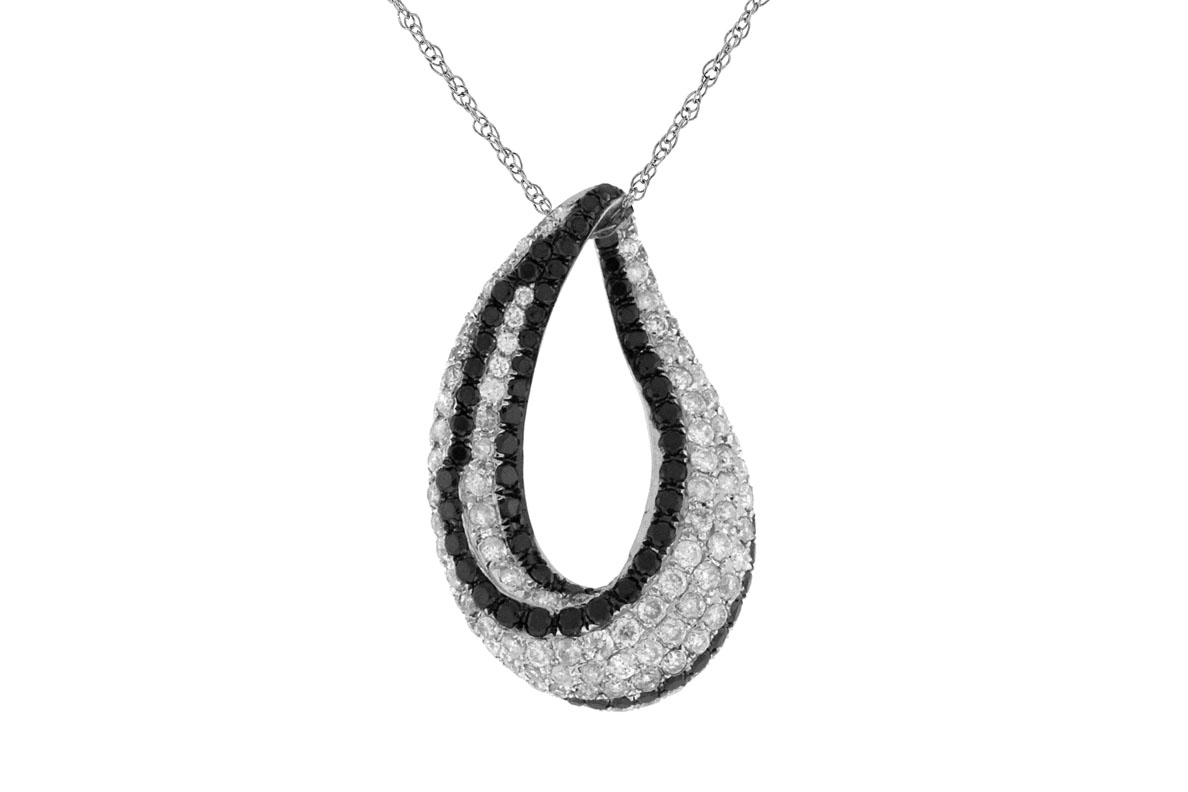 DIAMOND &BLACK DIAMOND PENDANT