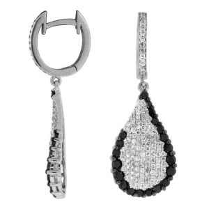 DIAMOND &BLACK DIAMOND EARRING