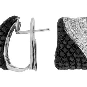 DIAMOND &BLACK DIAMOND EARRING