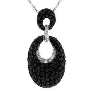 BLACK DIAMOND & DIA NECKLACE