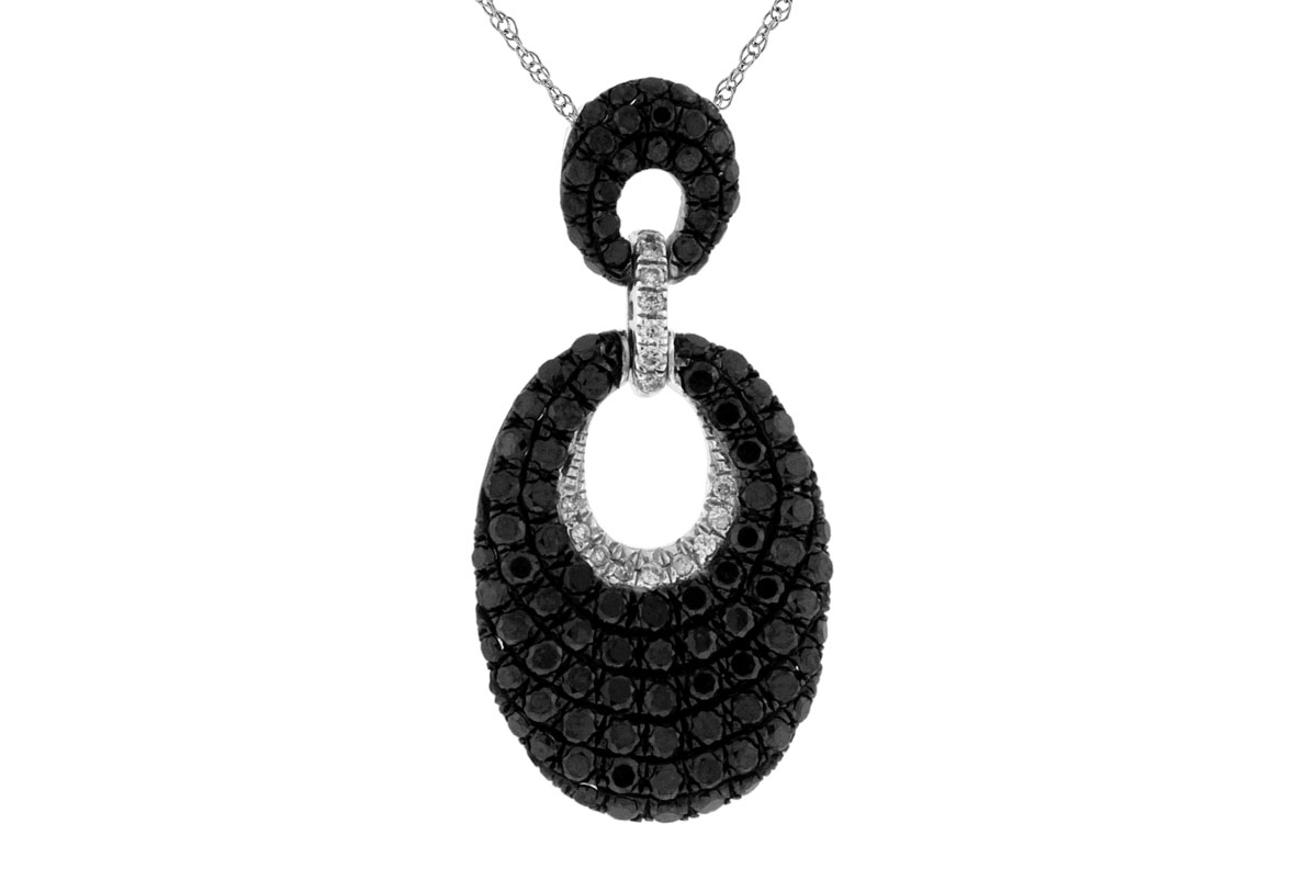 BLACK DIAMOND & DIA NECKLACE