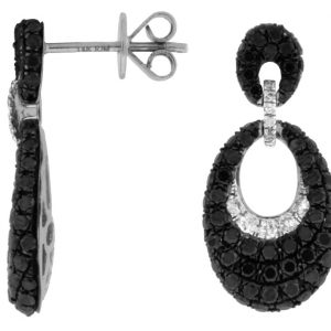 DIAMOND &BLACK DIAMOND EARRING