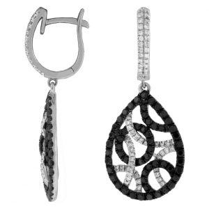 DIAMOND &BLACK DIAMOND EARRING
