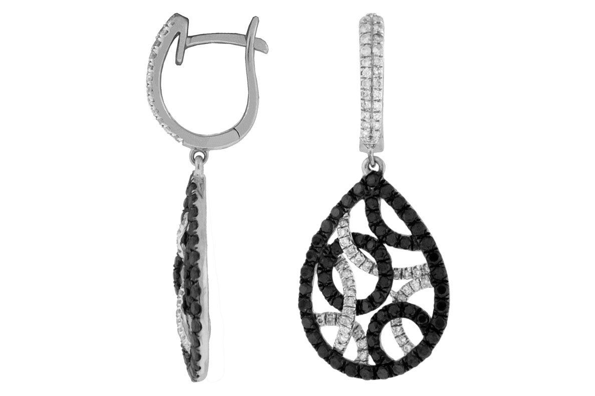 DIAMOND &BLACK DIAMOND EARRING