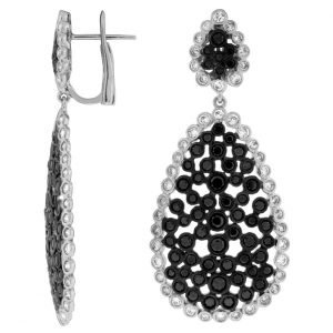 DIAMOND &BLACK DIAMOND EARRING