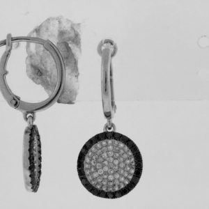 DIAMOND &BLACK DIAMOND EARRING