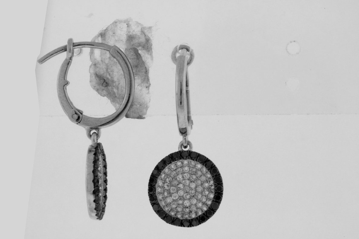 DIAMOND &BLACK DIAMOND EARRING