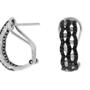 DIAMOND &BLACK DIAMOND EARRING