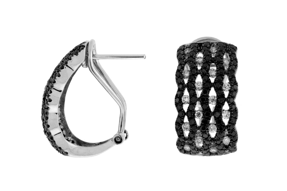DIAMOND &BLACK DIAMOND EARRING