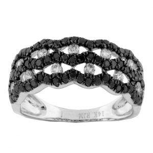 BLACK DIAMOND & DIAMOND RING