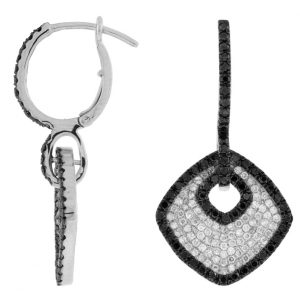 DIAMOND &BLACK DIAMOND EARRING