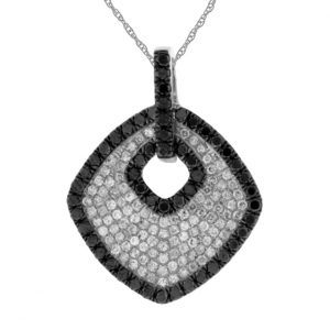 BLACK DIAMOND & DIA NECKLACE