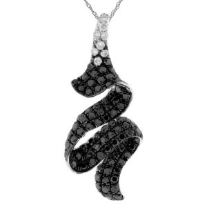 BLACK DIAMOND & DIA PENDANT